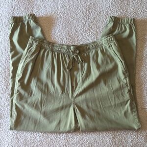 Earthbound Garment Dyed Soft Unisex Stretchy Joggers In Olive Green